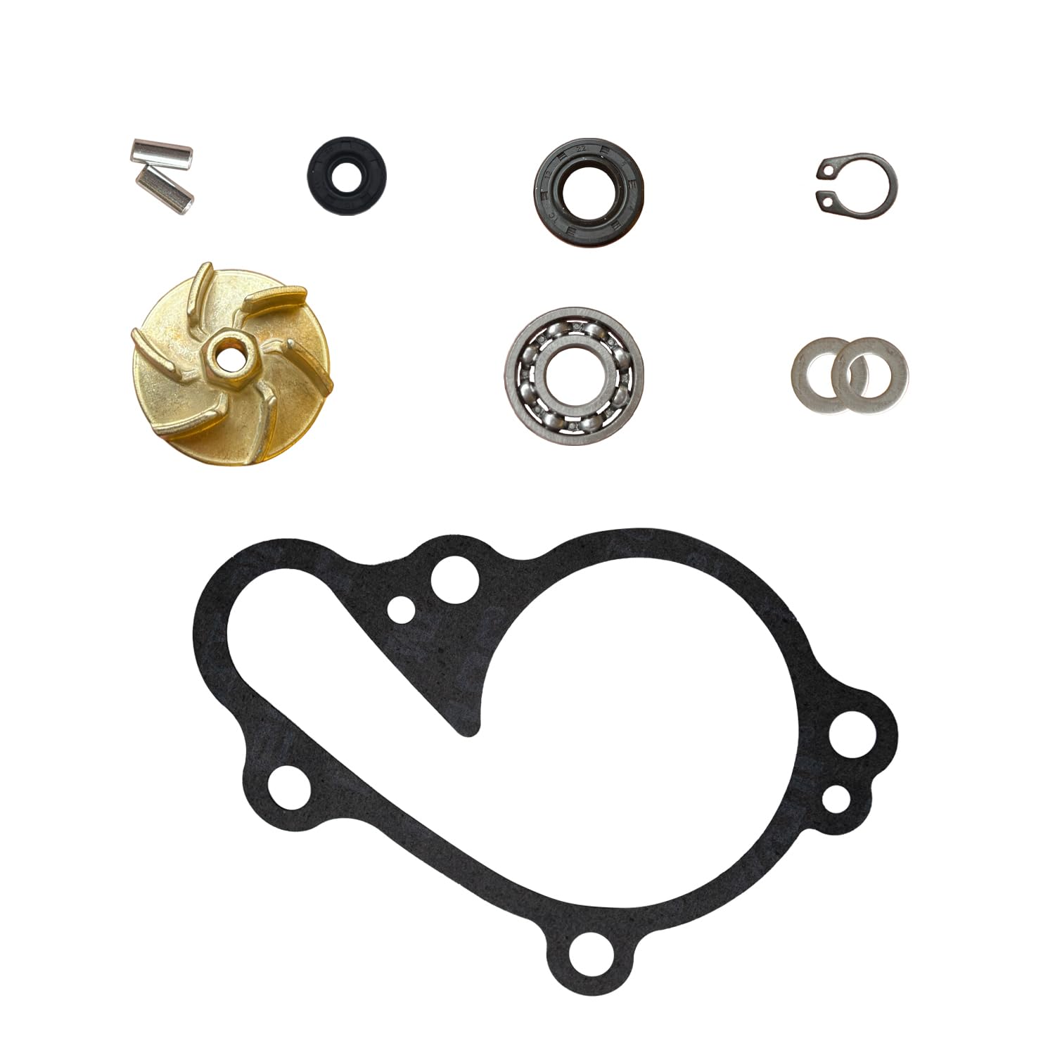Photo 1 of MOTOBULL Water Pump Repair Kit With Water Pump Impeller Gasket Bearing Oil Seal Compatible with YAMAHA YZ 125 YZ125 1998-2002 5DH-12451-00