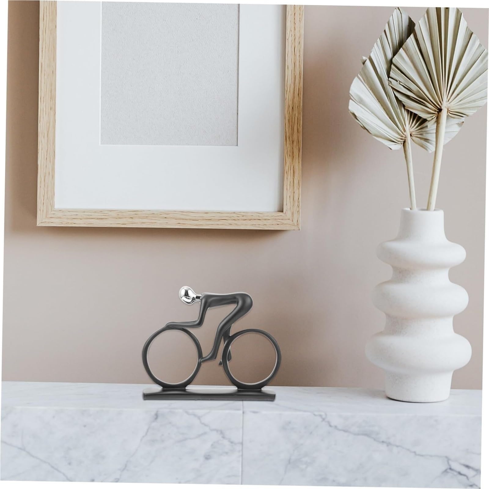 Regalos para Mujeres Estatua de Bicicleta Resina Abstracta, Escultura Moderna, decoración, Adorno artístico, Escritorio único Decoración para estanterías