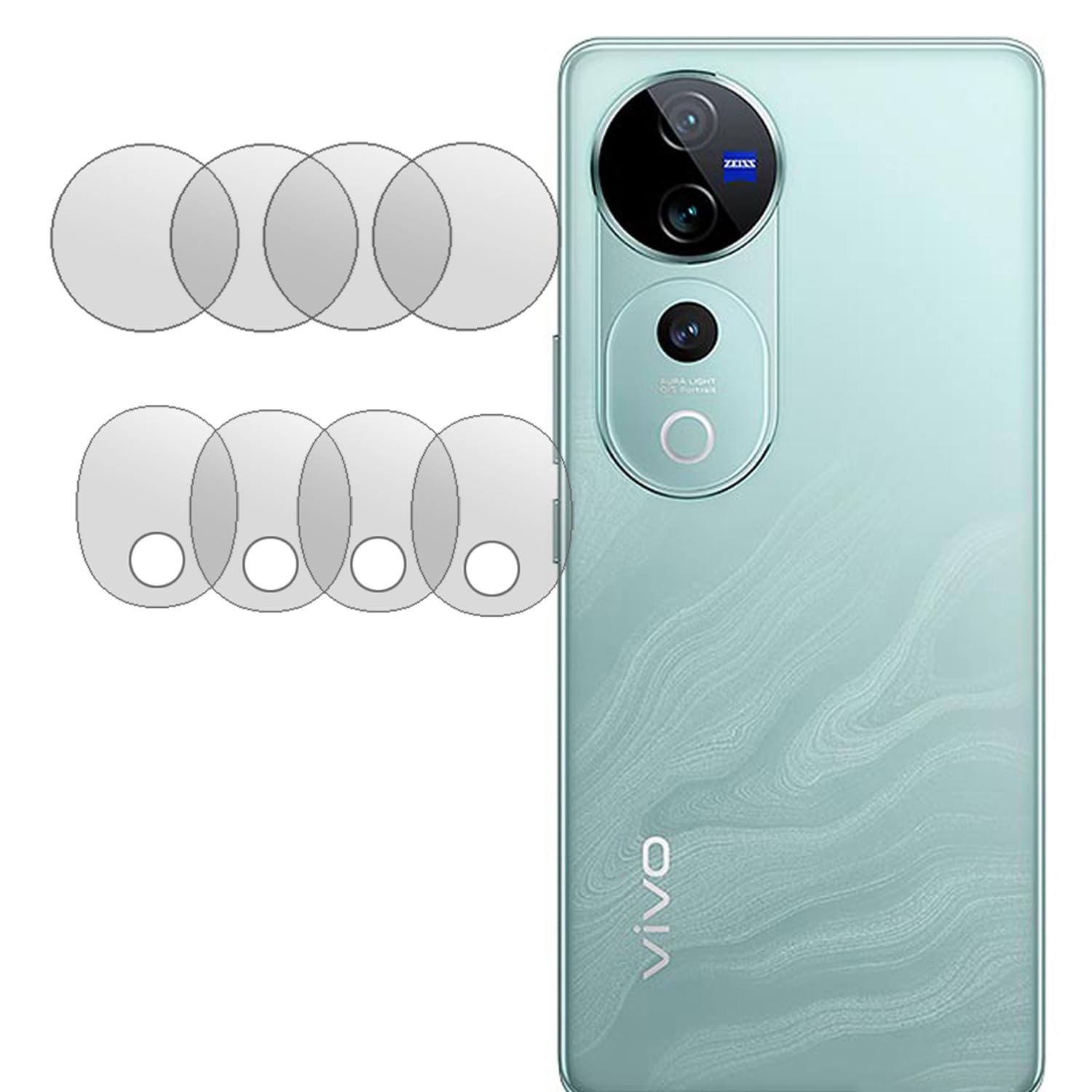 DAMDAM (Pack of 4 VIVO V40 Pro Back Camera Guard Lens Screen Protector 3D Anti Shock/Anti-Scratch/Clear/Camera Not A Tempered Glass with Easy Installation Kit (B0DDP9GDZX) Amazon Price History, Amazon Price Tracker