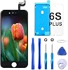 Brinonac Screen Replacement for iPhone 6s Plus 5.5 inch LCD Digitizer Touch Screen LCD Replacement Screen Frame Assembly Full Set with Tools and Screen Protector (Black)