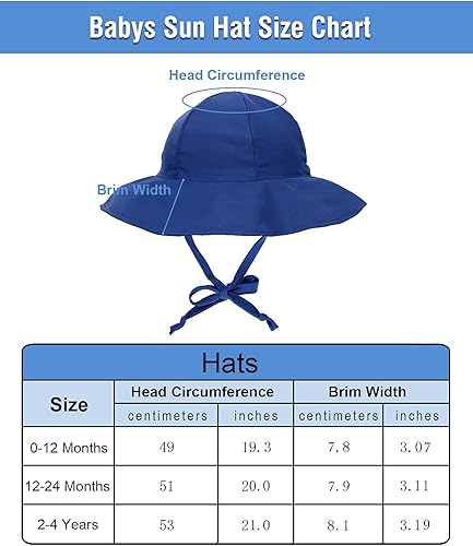 Miniatura 4 de SimpliKids UPF 50 UV Ray Sun Protection Wide Brim Baby Sun Hat A_white #11, A_white #2, Light Blue #1, Light Purple #1, Light Purple #2, Navy #1,