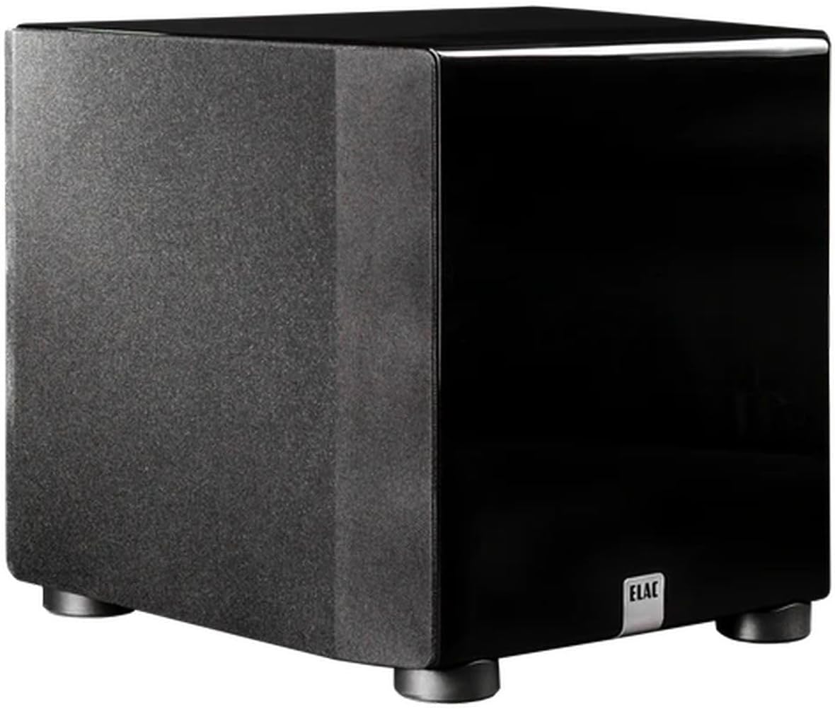 ELAC Varro Dual Reference DS1200 12" 1200W Powered Subwoofer with App Control/Auto EQ, Gloss Black