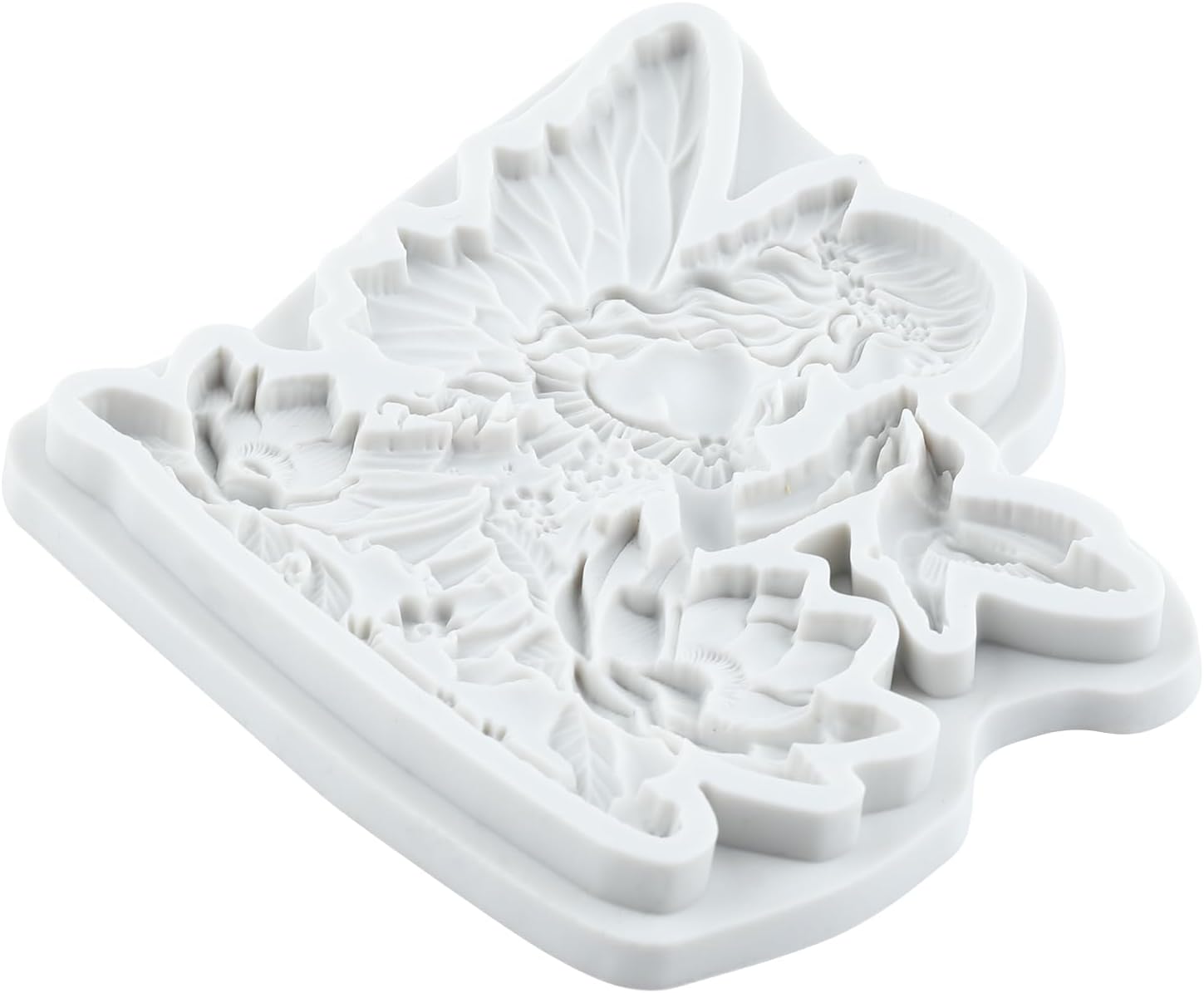 Flower Fairy Bird Silicone Mold Girl Pigeon Polymer Clay Molds image 4