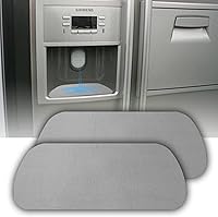 Vista 1 de Refrigerator Drip Tray 2 Pack: Refrigerator Drip Catcher for Fridge Water Dispenser, GE, Samsung Fridge Accessories (Gray, Rectangular)