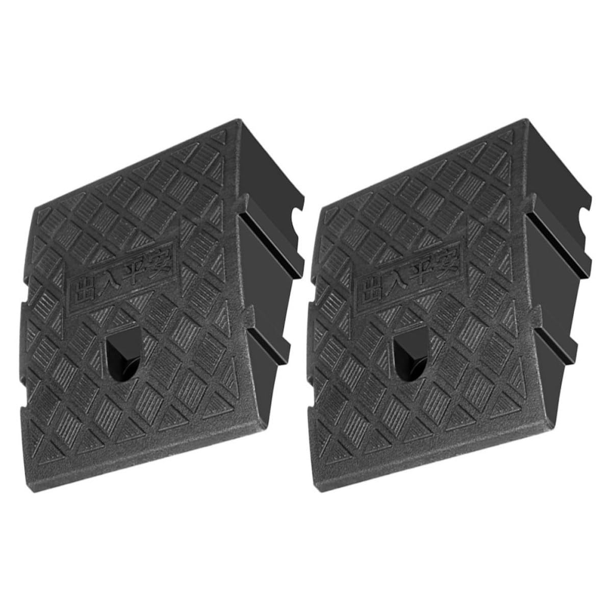 2 Pezzi Rampa per Auto Portatile in Plastica Nera, Rampa Garage | Soglia Rialzata, Resistente All’usura e Flessibile, Installazione Semplice per Accessi e Passaggi