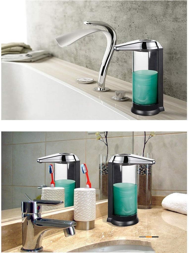 Non-Contact Automatic Wall-Mounted Soap Dispenser 500ML Stainless Steel Hands-Free Liquid for Kitchen Bathroom (Style : C)