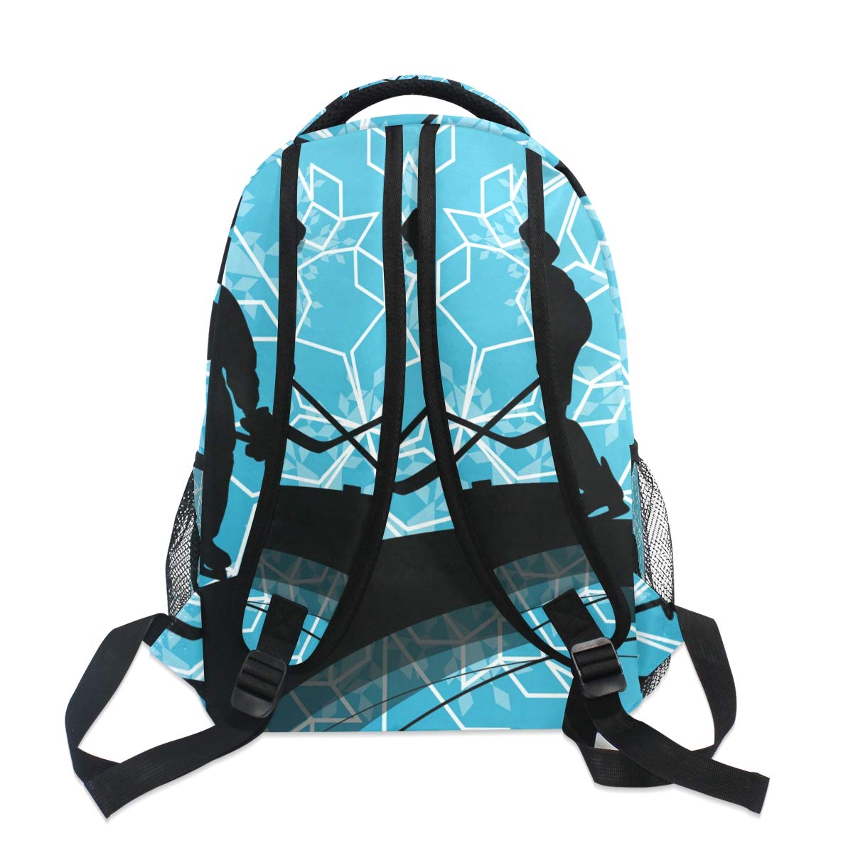 Eishockey Spieler Sport Schulrucksack für Jungen Mädchen Kinder Reisetasche Bookbag