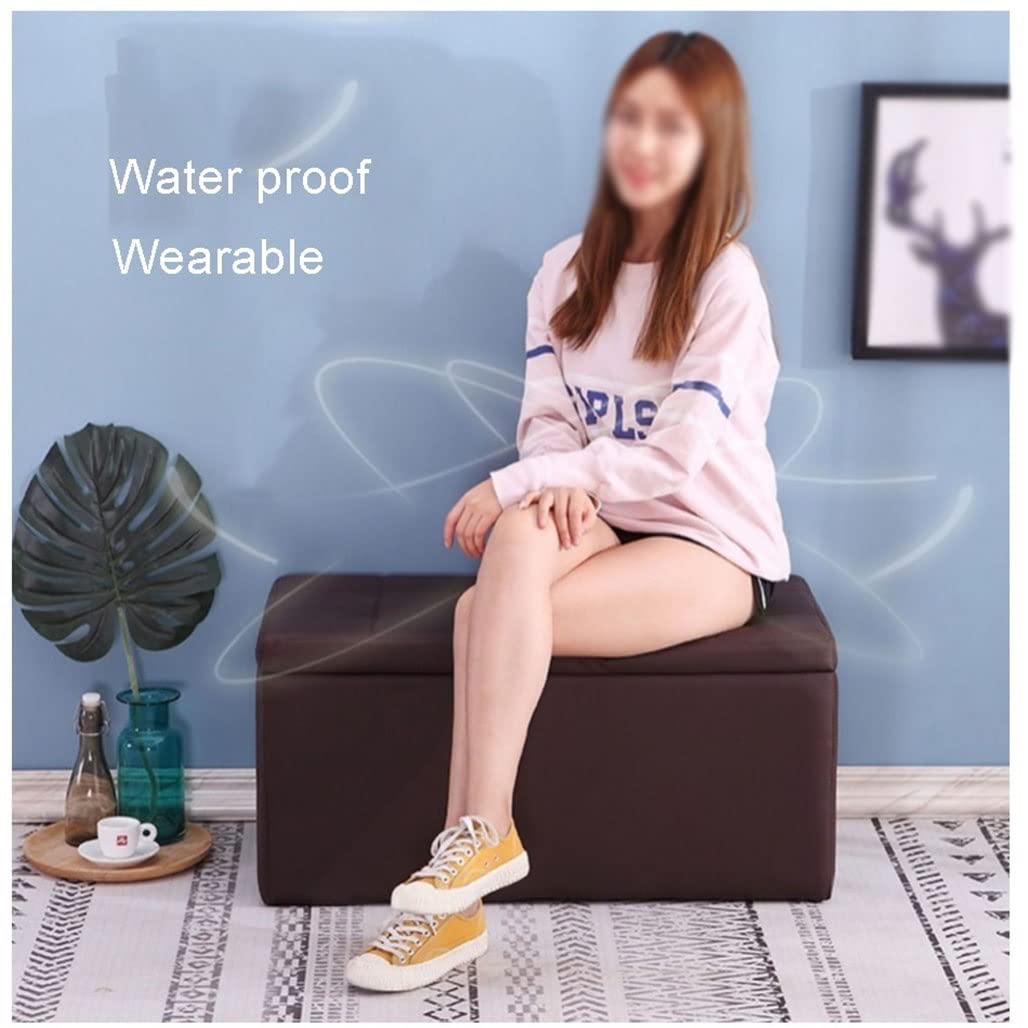 Otomana de Almacenamiento con Tapa abatible, Banco de Almacenamiento de Juguetes, Asiento de Ventana, baúl de Juguetes Plegable para Zapatos, Caja para Sala de Estar, Taburete de l