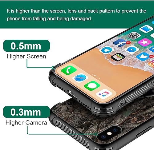 Miniatura 2 de DAIZAG Funda compatible con iPhone XR, funda de camuflaje de roble rasgado de águila y bandera estadounidense para iPhone XR para hombre y mujer,