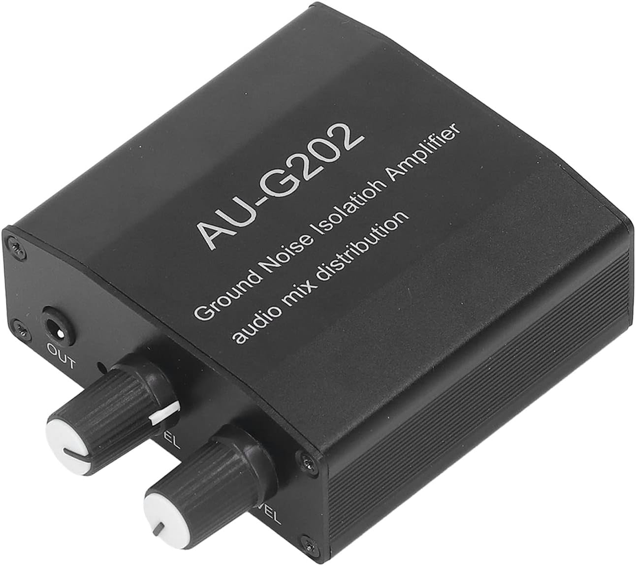 Audio Preamplifier,Stereo Music Signal Preamplifier 2 In 2 Out Audio Mix Distribution Splitter with Cables DC 12V