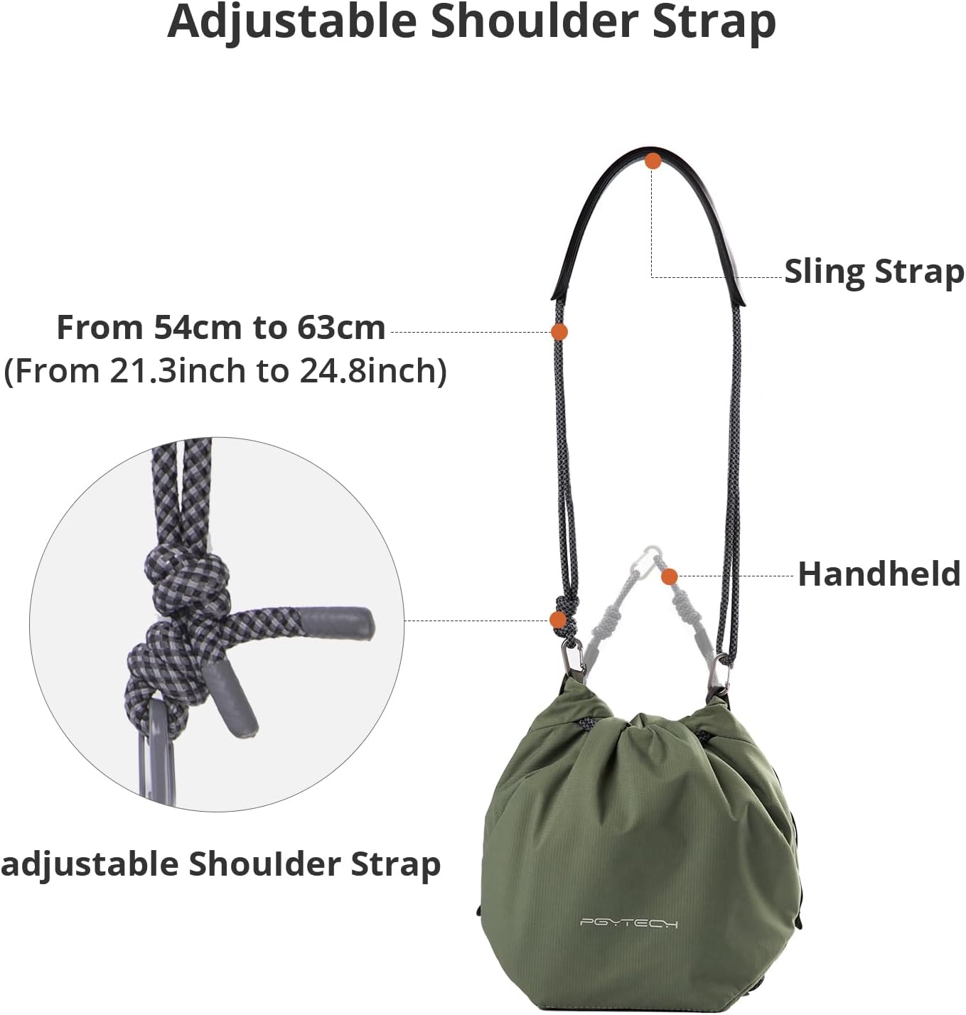 PGYTECH OneGo Drawstring Small Camera Bag, Leather Soft Camera Pouch compatible with Mirrorless Cameras/Nikon/Canon/Sony/Fuji Camera Case - Image 5