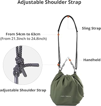 PGYTECH OneGo Drawstring Small Camera Bag Soft Cute Camera Pouch Handbag | Black Camera Sling Bag Compatible with Mirrorless Cameras/Nikon/Canon/Sony/Fuji/Pocket 4 Camera Case