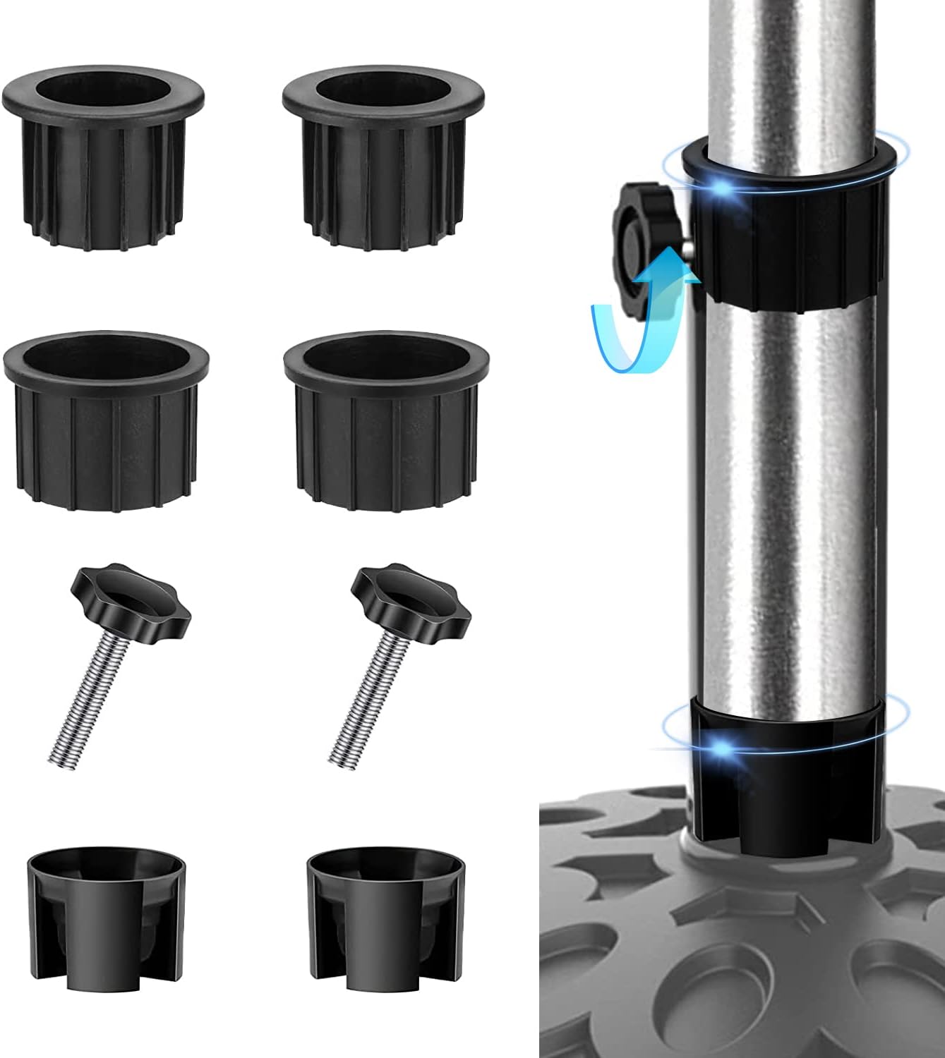 RonJea Outdoor Umbrella Stand Replacement Parts, 8Pcs