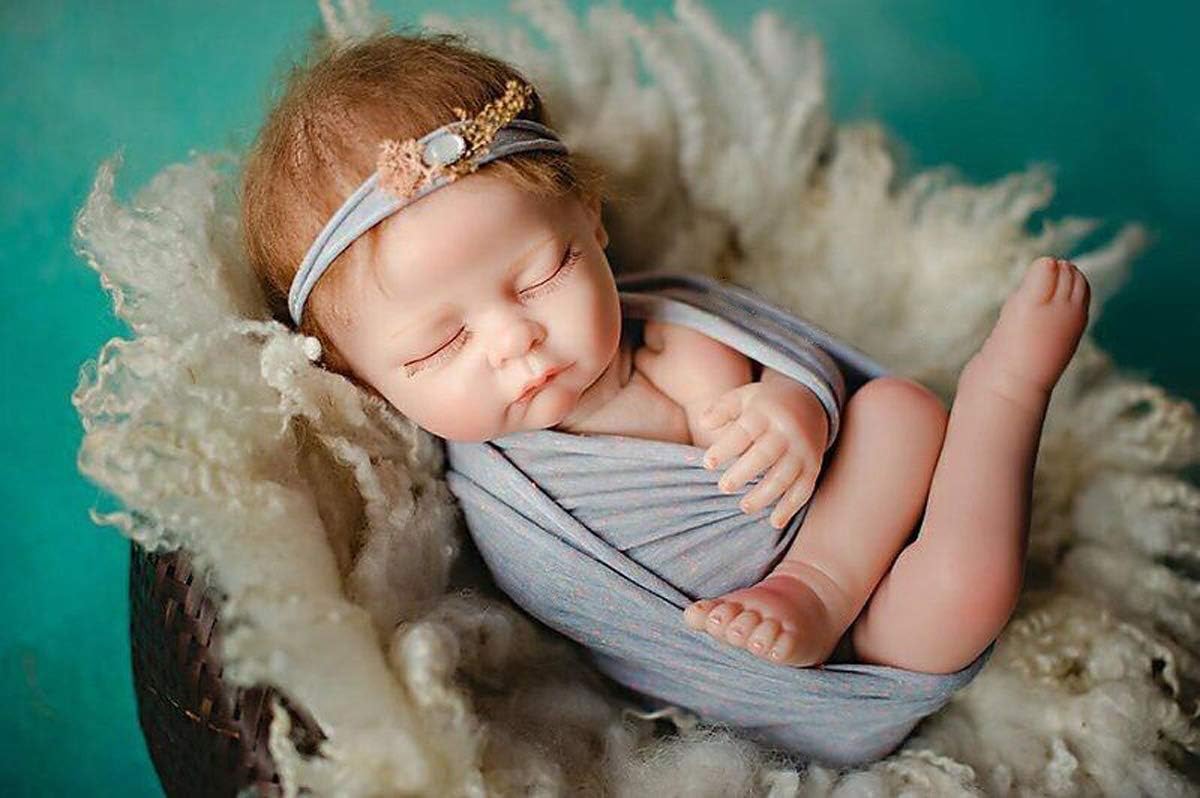 TERABITHIA 52cm Realistic Naked Photography Training Reborn Baby Doll Props Posing Posture Training Weighted Cloth Body Newborn Dolls, 20 inches