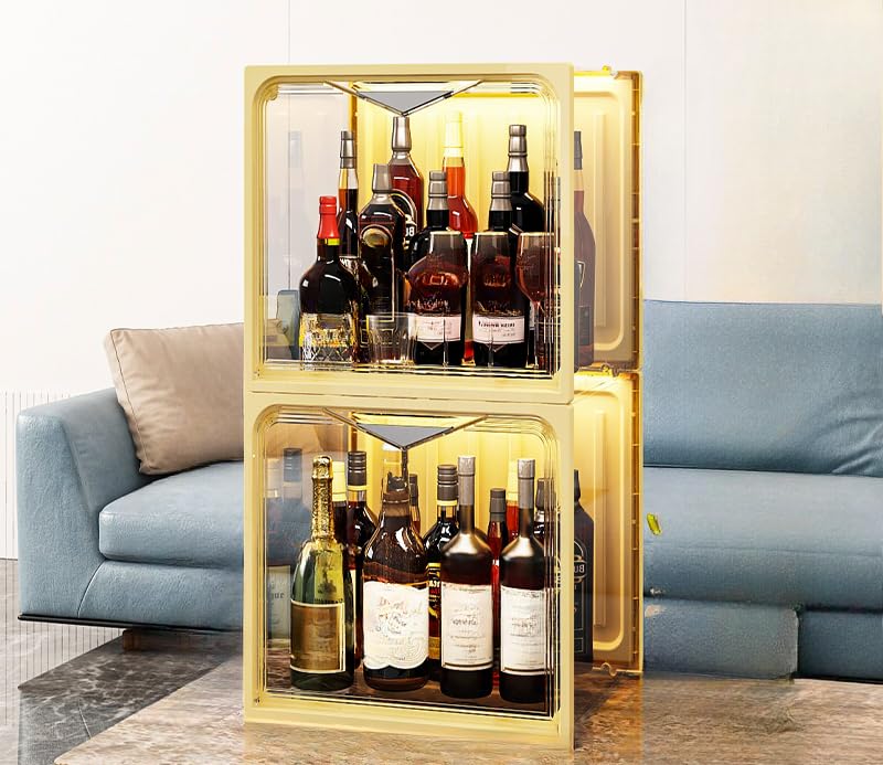 Amazon.co.jp: Fengxfa 小型 酒棚 ウイスキー棚 ウイスキー 収納