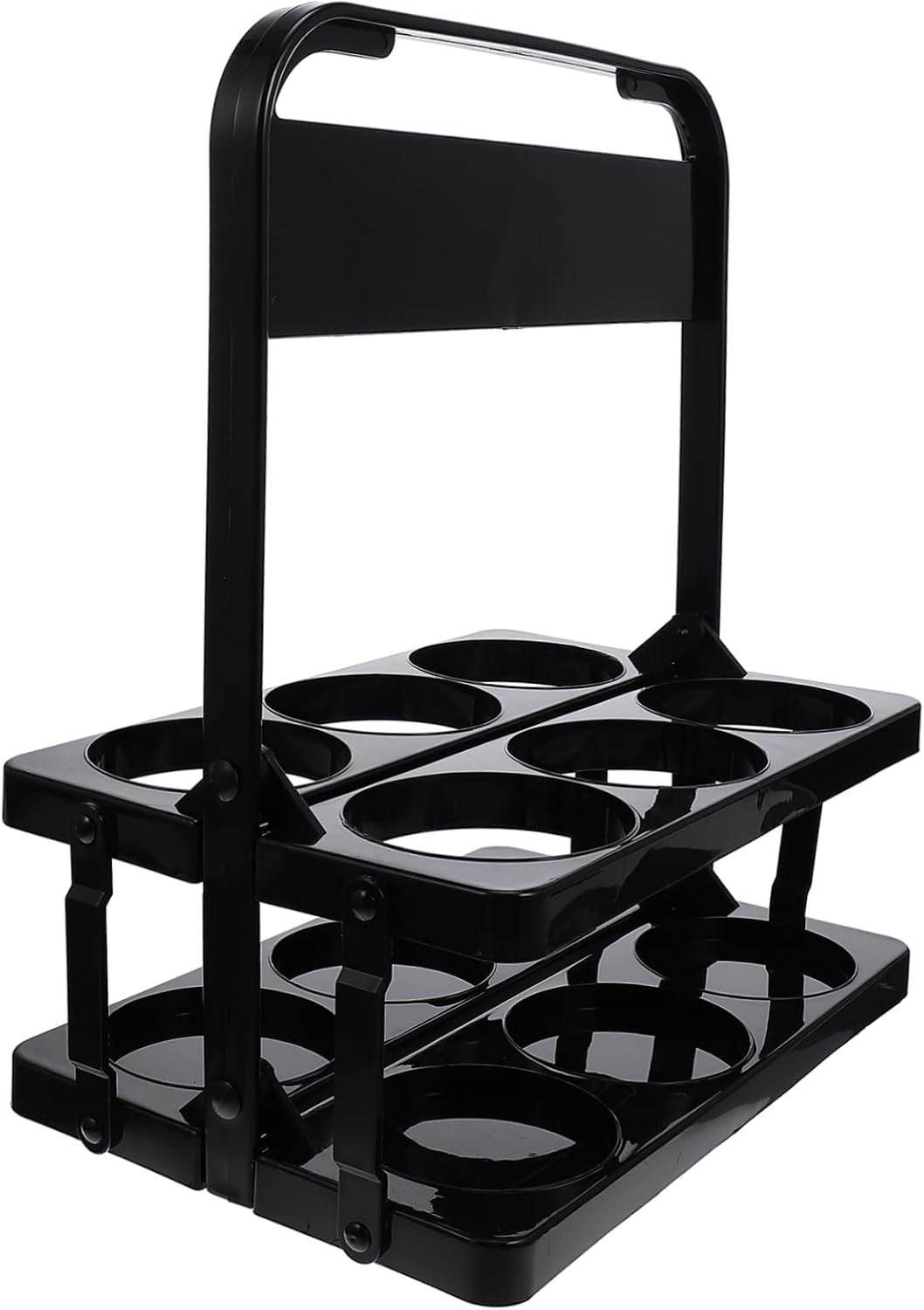 Hemobllo 1pc Folding Beer and Wine Bottle Holder Portable Black Storage Basket for Beer and Wine Bottles Convenient Carrying Design for Ktv and Bar Use