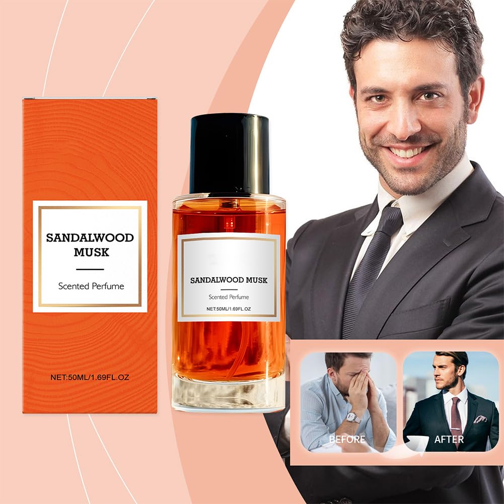 Sandal Musk Parfüm von Long Lasting Sandelwood Musk Duft für Damen und Herren Elegantes Körperspray