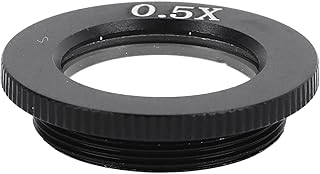 2X Monocular Zoom Lens Big Attachment Objective Lens Aluminum Alloy Frame Suitable for Monocular Microscope (0.5X)