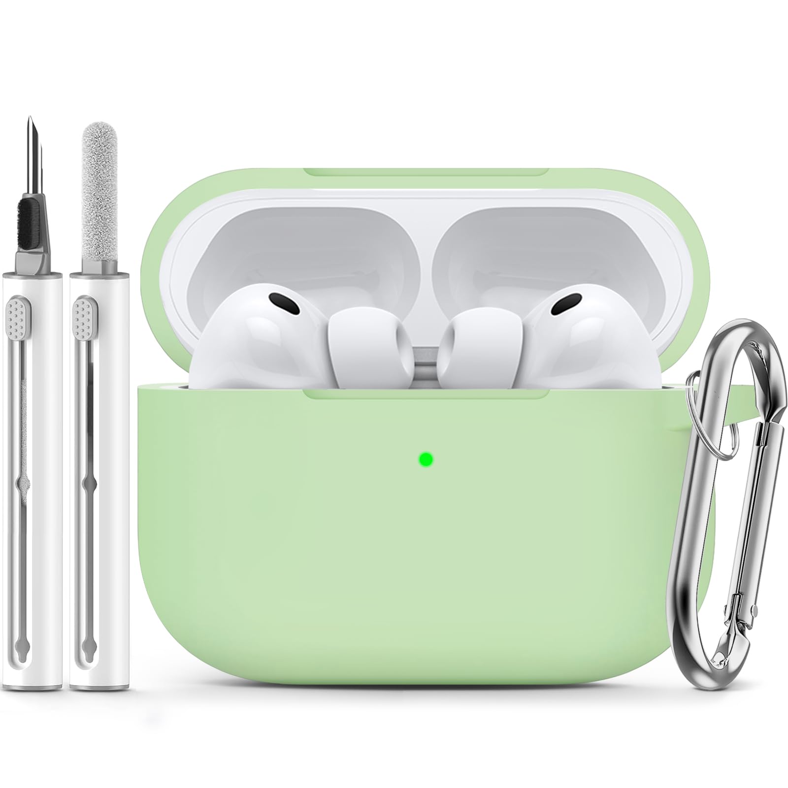 Inesore Compatible with AirPods Pro 3 Case with Cleaning Kit, Silicone Protective Case Cover for Apple Air Pods Pro 3rd (2025), Unisex Design - Black — view 61