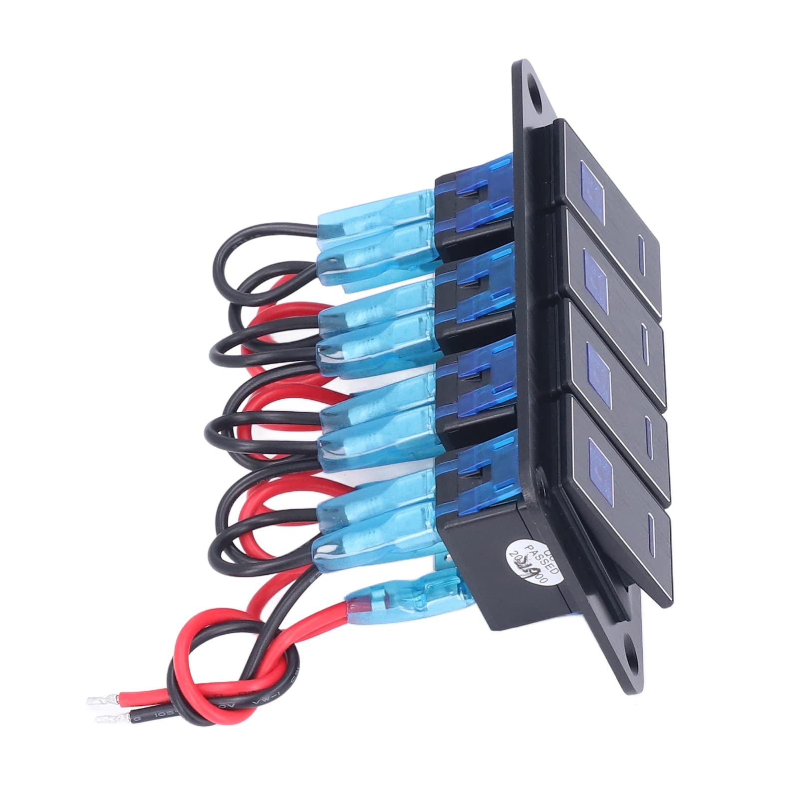 Pannello interruttori a bilanciere nero a 4 gruppi Interruttore a levetta impermeabile IP65 con retroilluminazione a LED Modifica barca a motore DC12‑24V