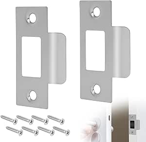 Matt Steel Door Jamb Lock Latch Striker Strike Striking Plate