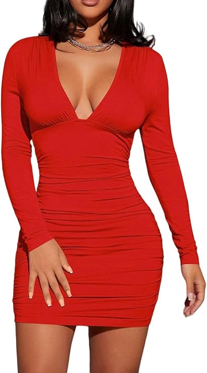Haibang vestido corto plisado tipo wrap para fiesta de Nochevieja