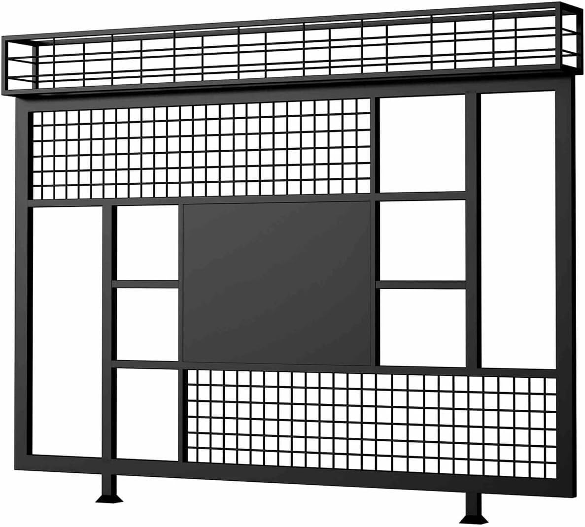 Cloison de salle à manger à fentes décoratives pour structurer l'espace