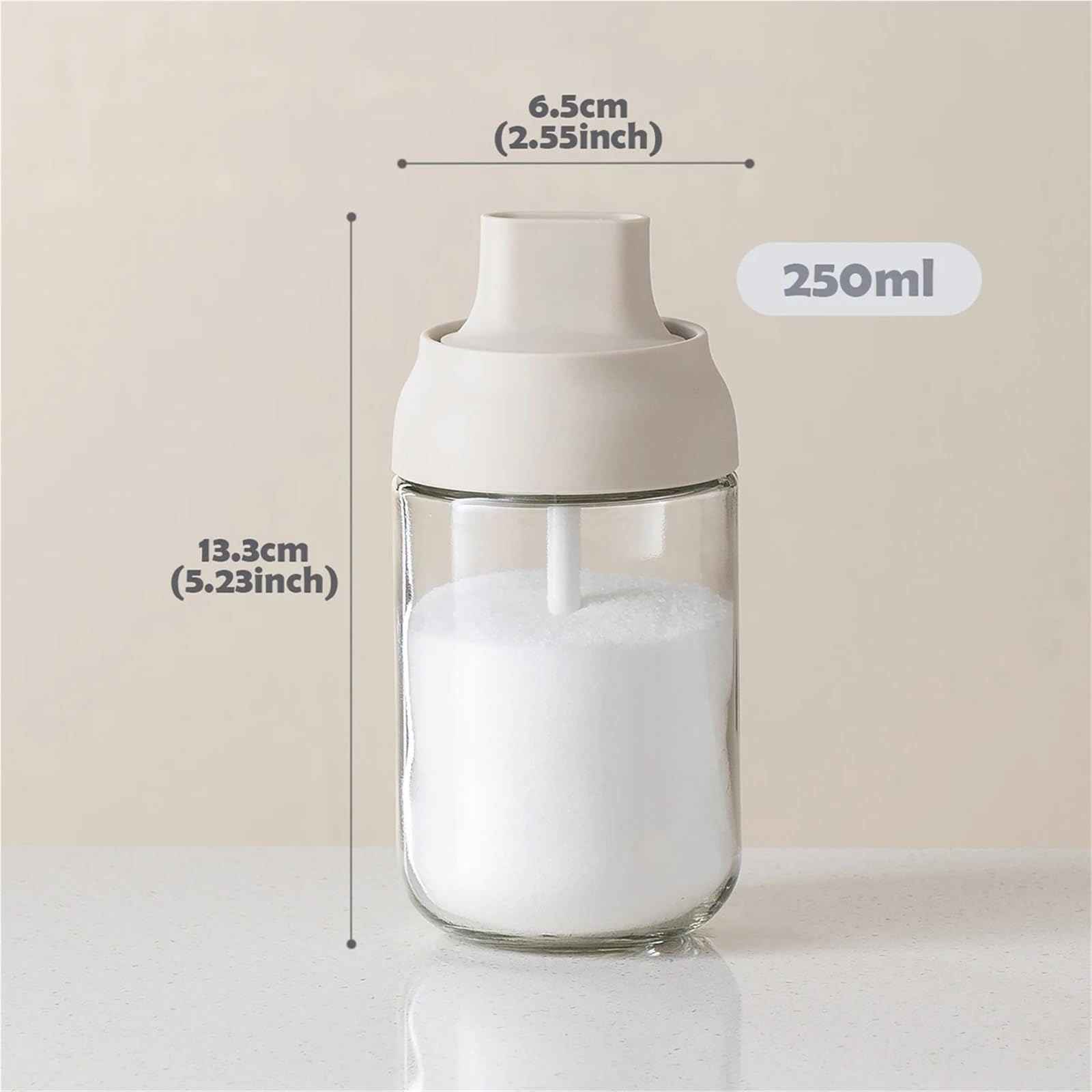 Barattolo di spezie da 4 pezzi con coperchio Set lattine for condimenti alle erbe cucchiaio plastica Contenitore conservazione del sale Scatola tenuta for condimento al pepe per Cucina