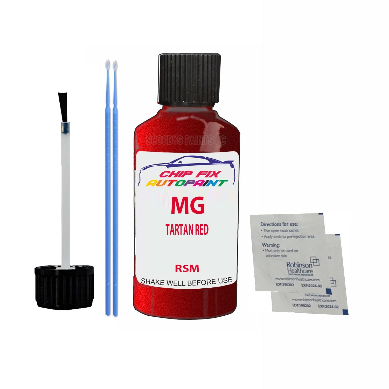 Scoobys Paints Back In The Mix Tartan Red Touch Up Paint For Mg Rsm Metallic