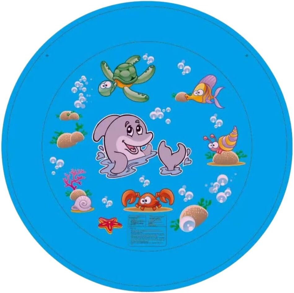 Splash Pad for Kids and Dogs, 67" Non-Slip Splash Pad Outdoor Sprinkler for Kids, Durable and Foldable Dog Water Summer Toys Outdoor Toys for Ages 3-12 Boys Girls