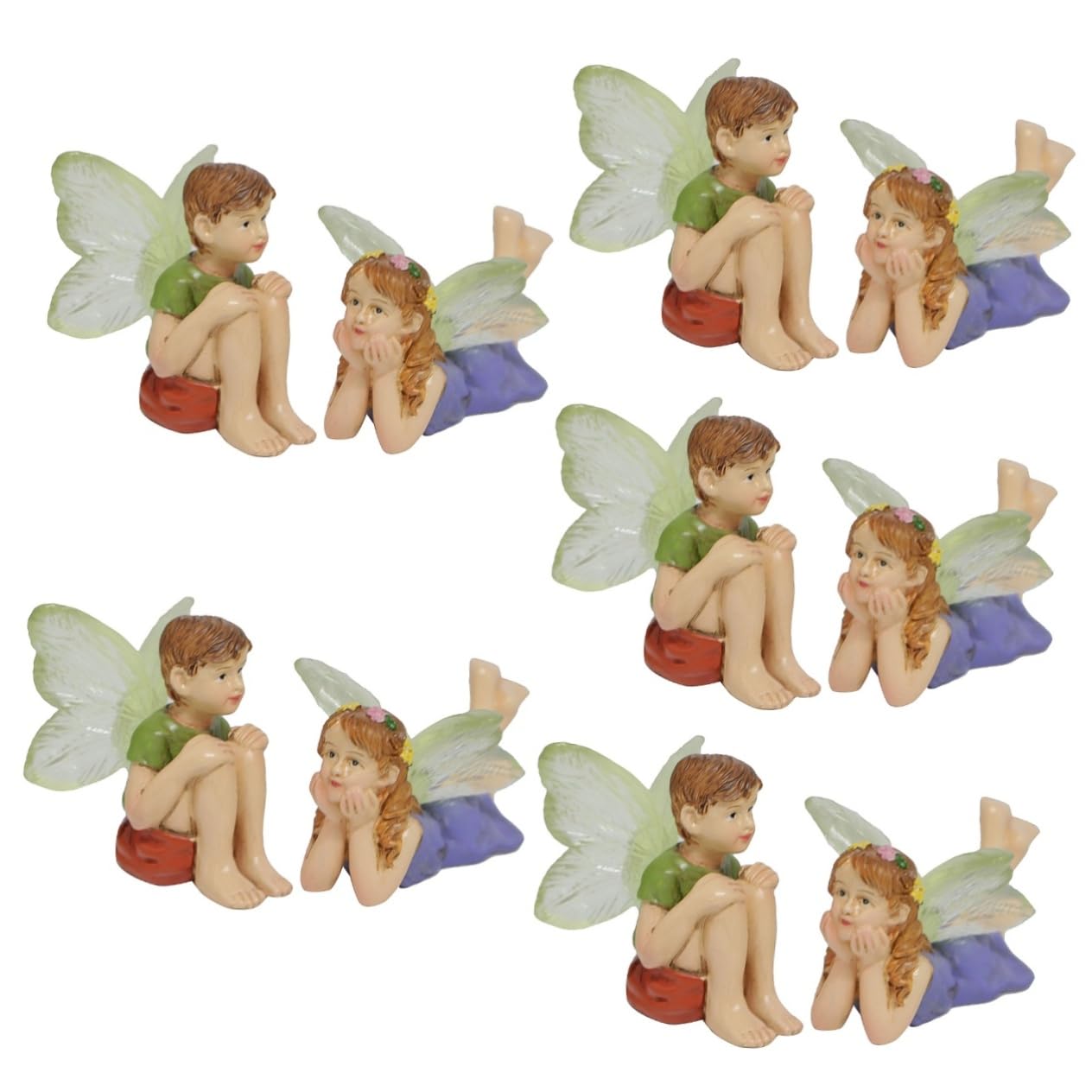 Kisangel 10stücke Blumenfee Statue Aus Resin Gartenfiguren Für Deko Im Freien Kreative Feenornamente Für Auto Zuhause Und Büro Für Gartenliebhaber Und Dekoration