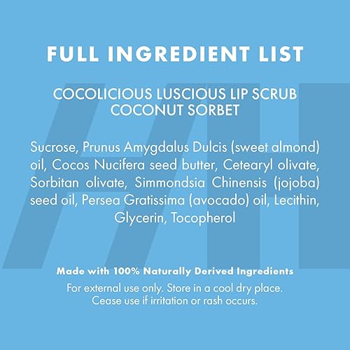 Miniatura 6 de Handmade Heroes Exfoliante Labial 100% Natural, Exfoliante de Coco Acondicionador Vegano - Exfoliante Suave, Pulidor y Exfoliador de Azúcar