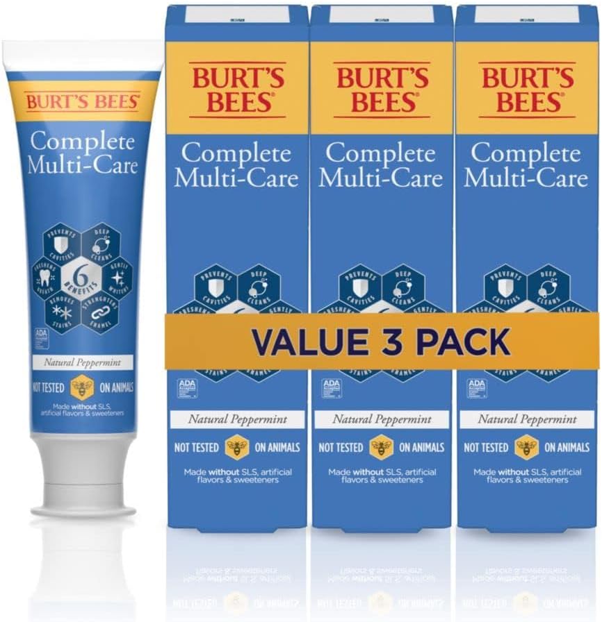 Burt's Bees Toothpaste Complete Multi Care, 4.7 oz, Pack of 3