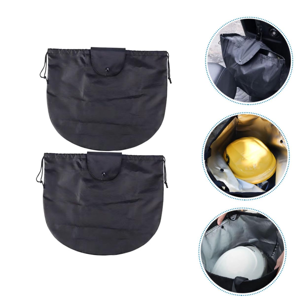 Alipis 4 Sätze Helm Aufbewahrungstasche Beide Helmbeutel Helmtasche Motorrad Tasche Für Motorradhelme Tragbar Motorradhelmtaschen Radsportzubehör Motorradtasche Polyester 2 Stück * 4