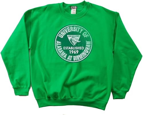 Miniatura 2 de NCAA Alabama Birmingham Blazers 5050 Blended - Sudadera de cuello redondo vintage de 8 onzas