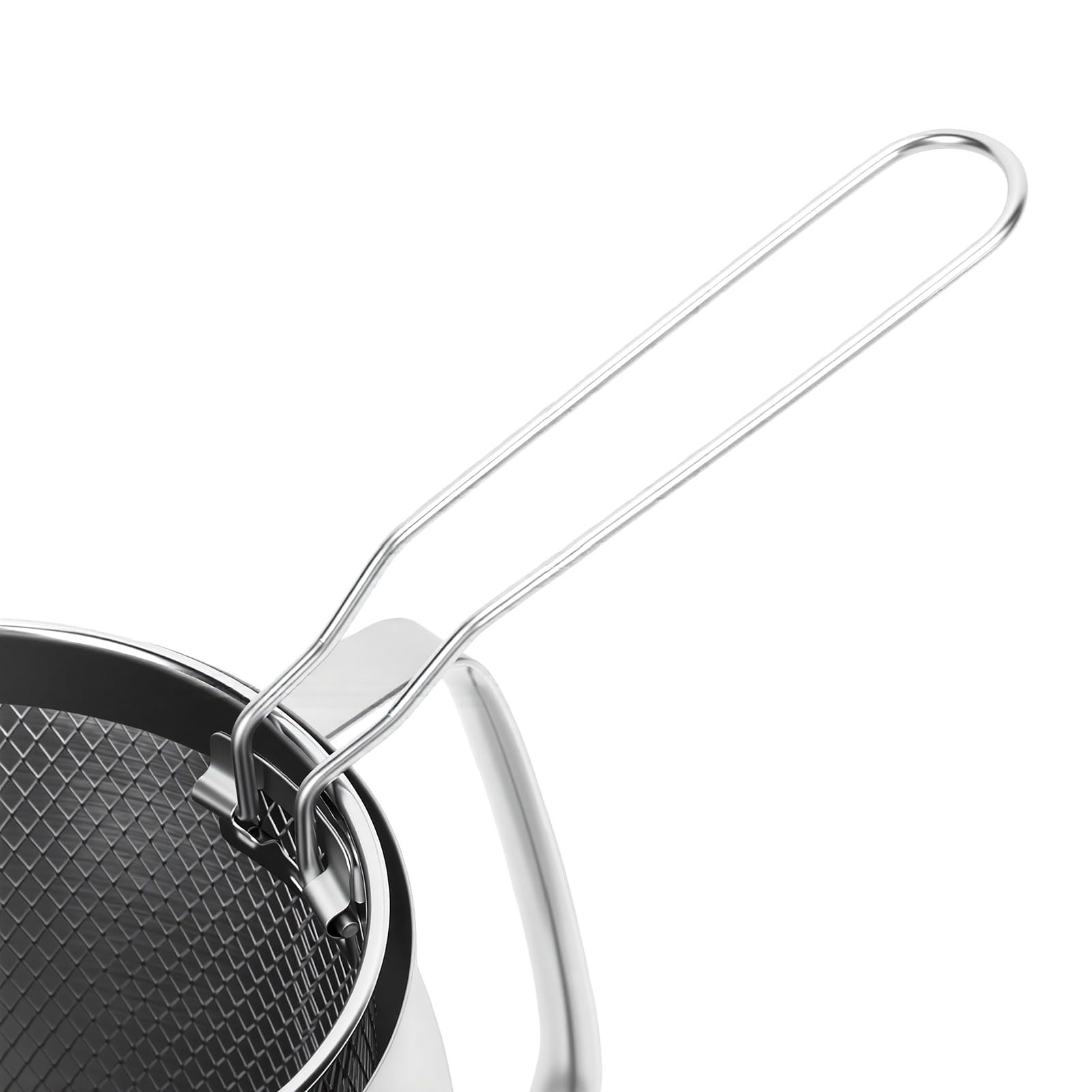 Fdit Garniec do Głębokiego Smażenia, 3,5L, ze Stali 304, z Koszykiem i
