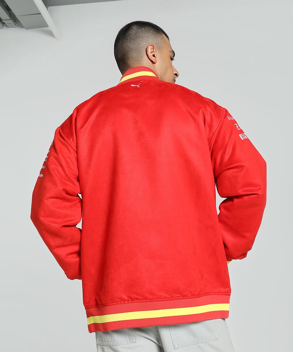 PUMA Veste d'équipe Scuderia Ferrari 2024 pour hommes - Rouge Brûlé