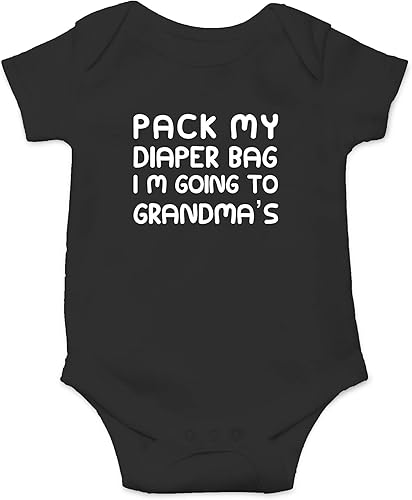 Miniatura 1 de CBTwear Pack My Diaper Bag, I'm Going To Grandma's - Gigi Loves Me - Lindo body de bebé de una pieza para bebé