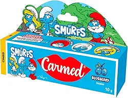 Carmed Smurfs Blueberry Incolor Surpresa Protetor Hidratante Labial Lip Balm Bálsamo Bisnaga 10g