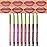 evpct 8Pcs Triangle Lip Liner Pencil Pack for Women, Retractable Lips Liners Pen Triangle Tip for Sculpting & Filling & Plumping, Longwear Lipliners Pencil, Vegan Cruelty Free Lip Filler Plumper Set