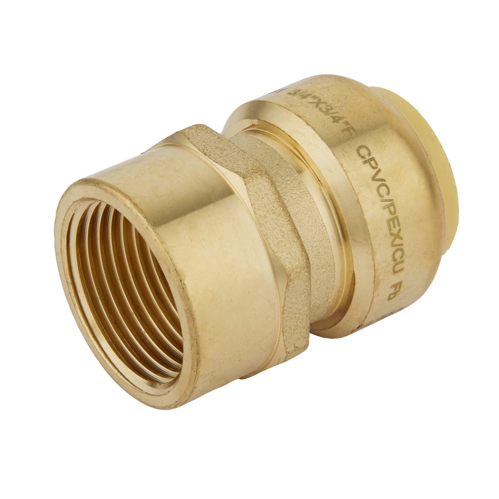 EFIELD Push Fit - Adaptadores hembra de 3/4 x 3/4 pulgadas a presión para conectar, cobre, tubo de CPVC, 3/4 pulgadas con un clip de desconexión, latón sin plomo -25 piezas