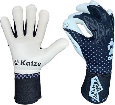 Katze Eagle Kaleci Eldiveni, Siyah-Beyaz, Beden 10, Unisex
