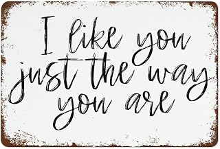 Mr Rogers Quotes,Fred Rogers Quotes,I Like You Just The Way You are,Mr Rogers Sign,Mister Rogers Sign,Mister Rogers Wall Art Vintage Tin Sign, Tin Sign, Room Home Decor Signs 8X12 Inch