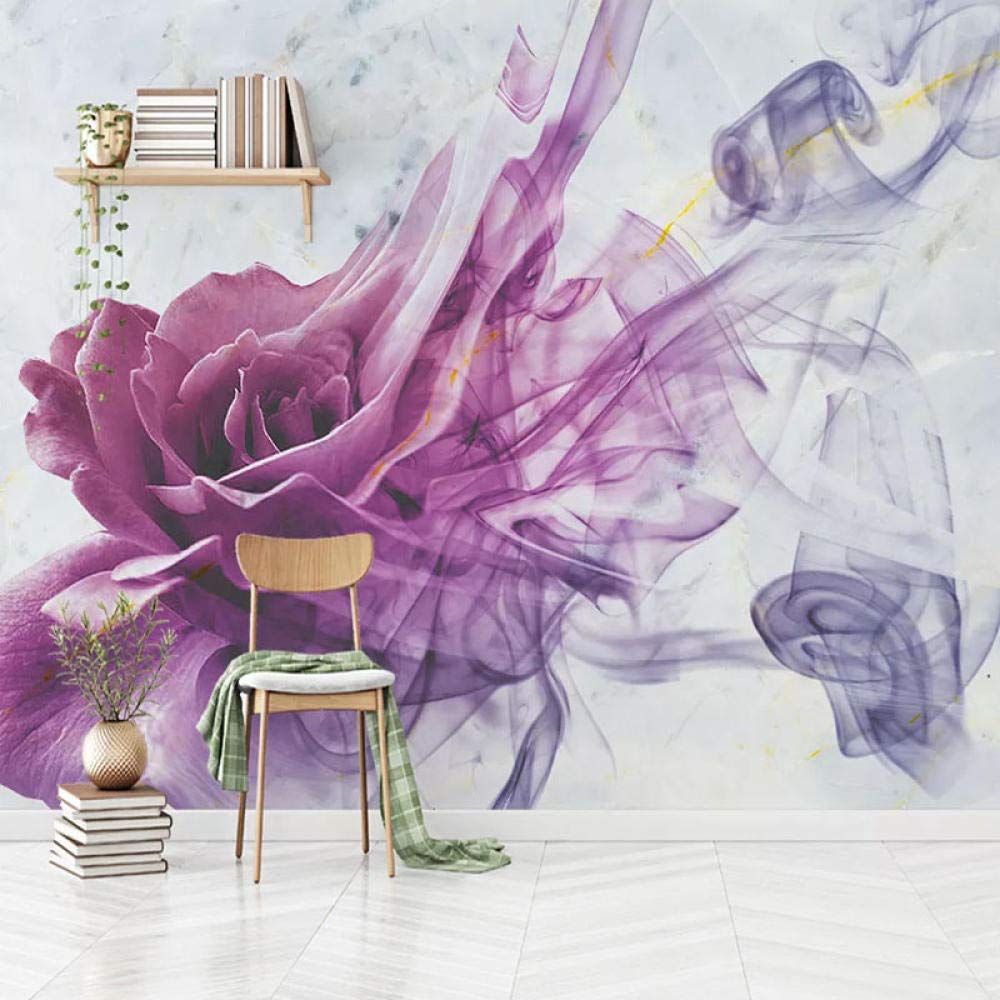 Papier peint mural abstrait rose 400X280cm pour décoration de salon