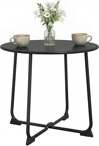 Table Basse Extérieure 2 Personnes Ronde Ø50 x45,5cm No Outsunny