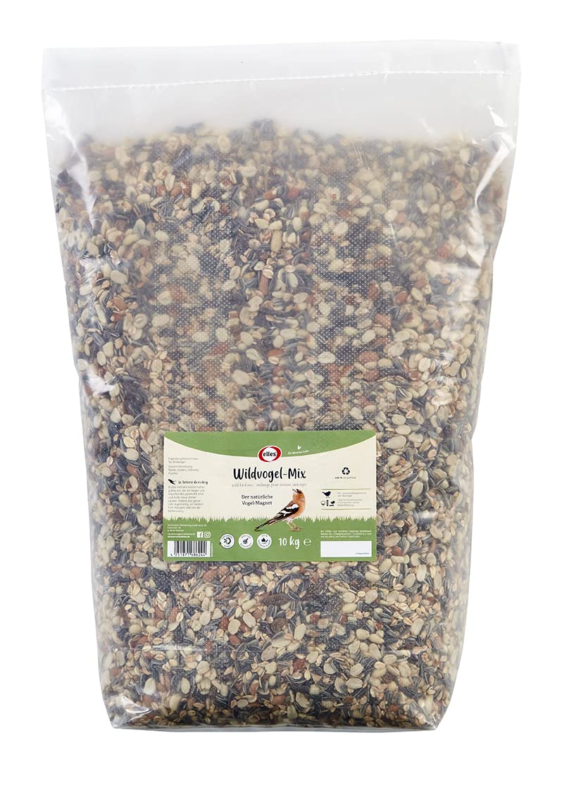 Elles Wildvogel-Mix 10kg I Artgerechtes Vogelfutter mit Premium Zutaten | 100% Natürlich | Ambrosia kontrolliert