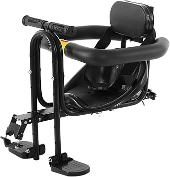 Bicycle Seat, Front Bicycle Seat Child Safety Child Saddle with Pedal, Support for Road Bikes
