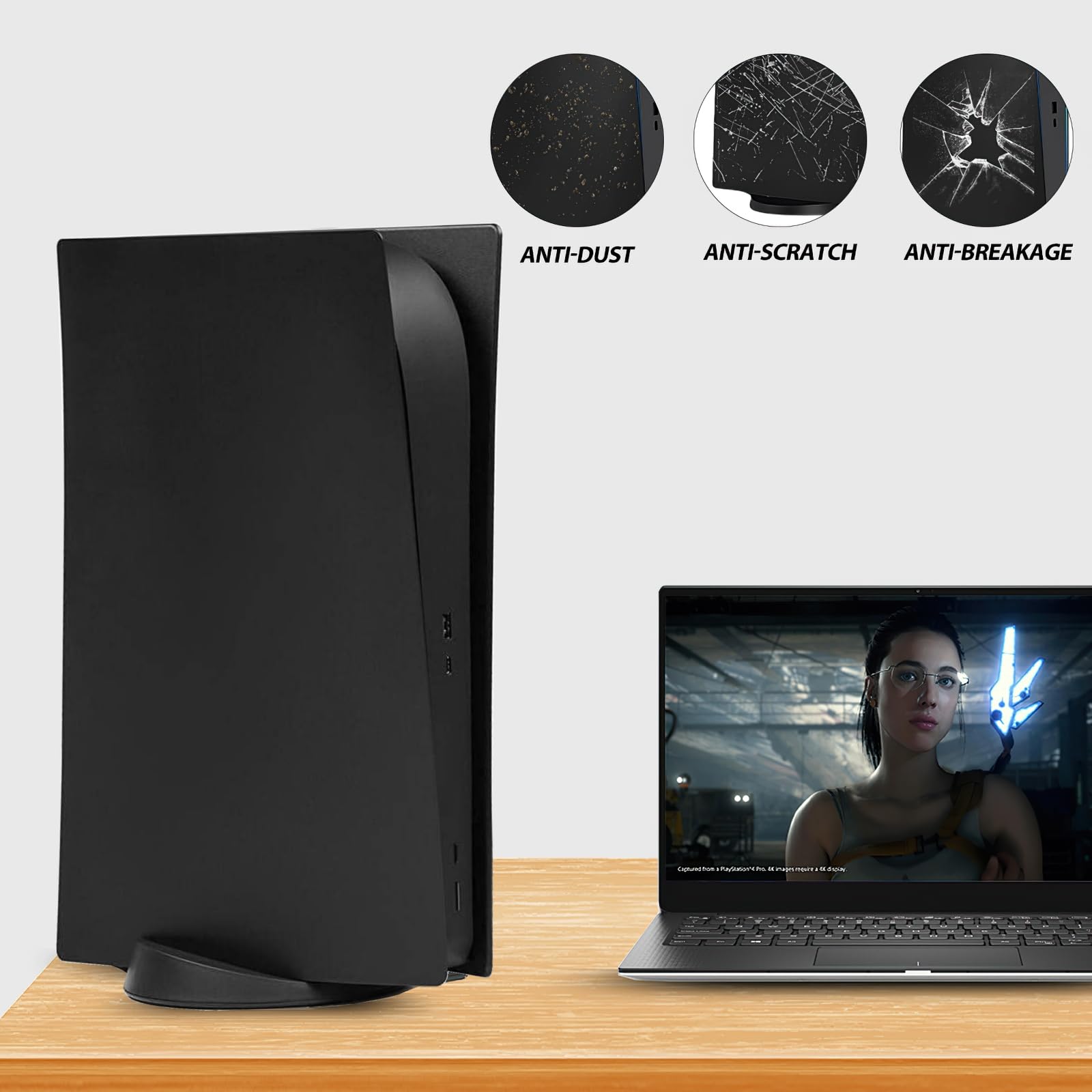 Digital Edition - Mascherina protettiva per console PS5, accessori per Playstation 5, colore: nero