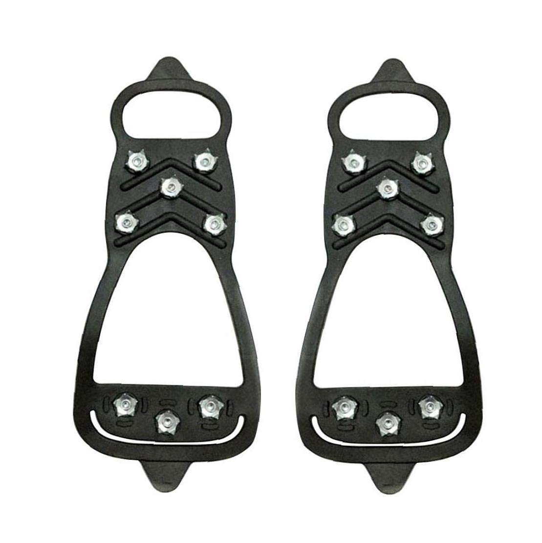 Schuhstiefel Ice Rubber Walking Cleats Anti-Rutsch-Stretch-Schuhe Ice Cleats Snow Traction Cleats Steigeisen für nassen Schlamm EIS und Schnee (m)