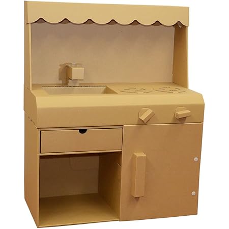 安い購入 Howay ダンボール製おままごと3点セット茶 キッチン 冷蔵庫 レンジ 日本製 調味料セットおまけ付 世界に一つだ おもちゃ Www Mi Deporte Com